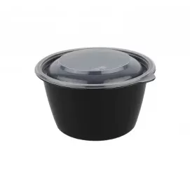 Контейнер СП круглый d-144мм, h-83,6мм, 750мл, черный, ПП 50шт/упак/6