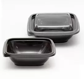 Контейнер СП (160*160*45) 625 мл. черный ПЭТ 75шт/упак/6