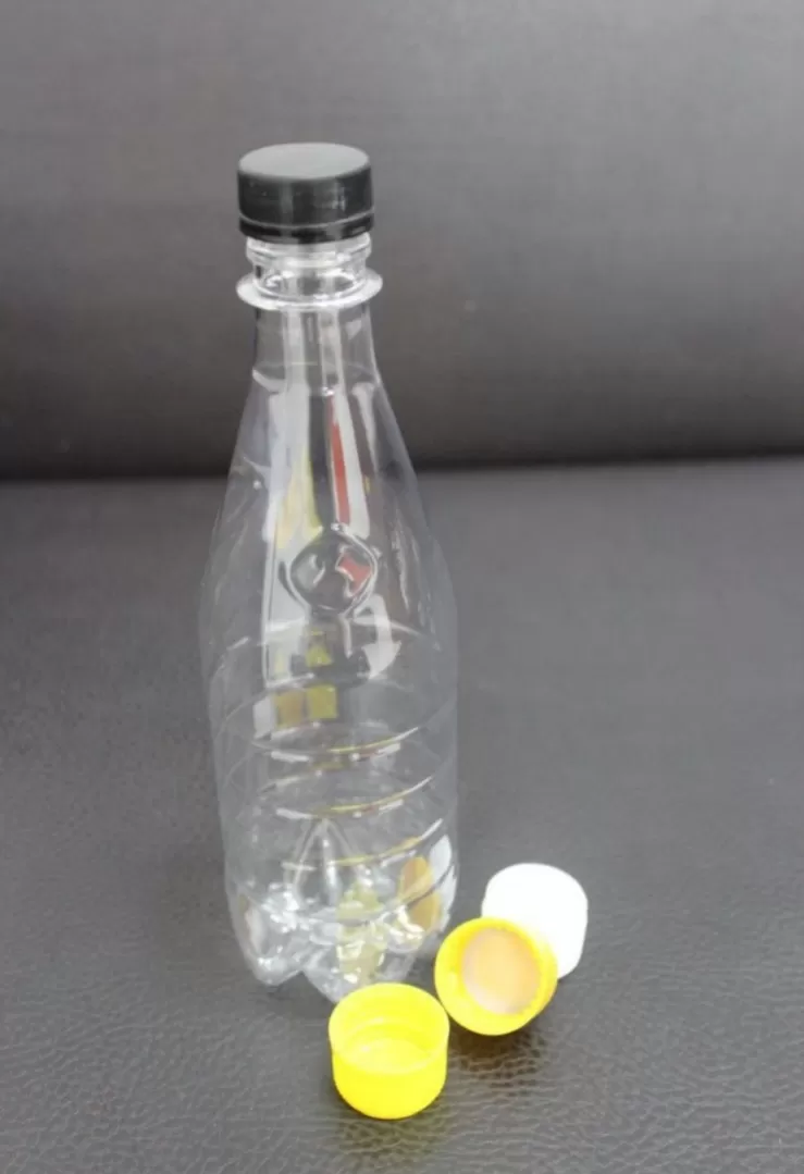 Бутылка ПЭТ 0,5л прозрачная, с узким горлом, ребристая 80шт/упак