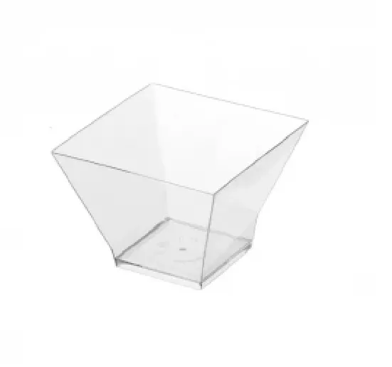 Фуршетная форма Пагода размер 72*72 150мл прозрачная 40шт/упак /6