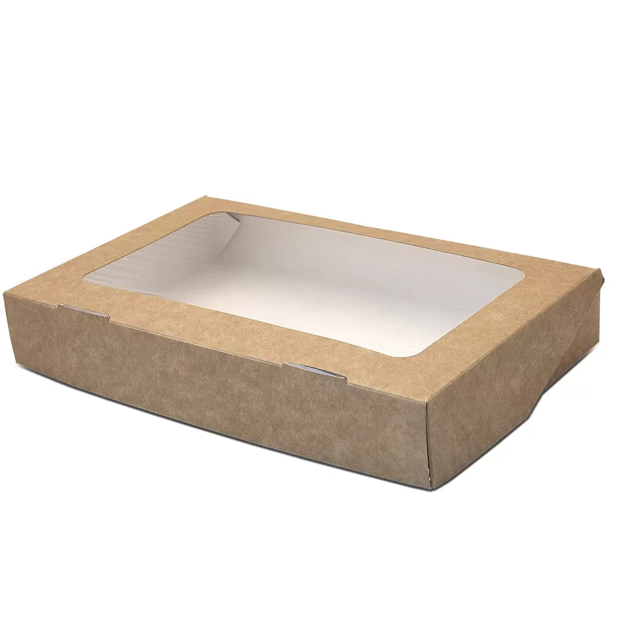 Контейнер универсальный «FoodToGo» с окном 1400 мл, картон, 250 х 150 х 40 мм, 50 шт/уп/150