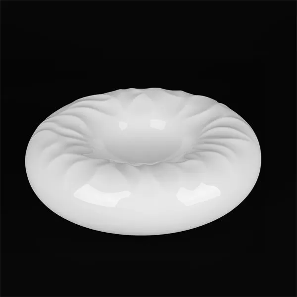 Блюдо «бублик» d 19 см h 6 см, костяной фарфор, Origami