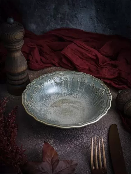 Салатник 750 мл, d 23 см h 5,4 см, фарфор, Vintage