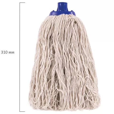 Насадка МОП для швабры ЛАЙМА, веревочная, длина ворса 26 см,165 г, хлопок, швабра 601470, для дома и офиса, 601489
