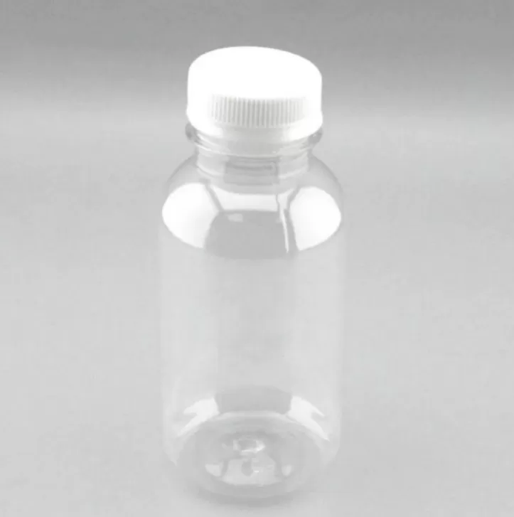 Бутылка ПЭТ 100мл круглая, прозрачная, узкое горло С КРЫШКОЙ 250шт/упак