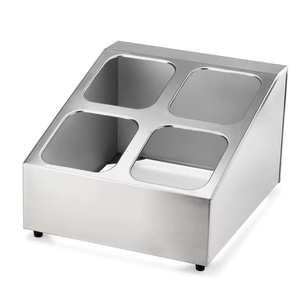 Подставка для гастроемкостей (поли) 1/6 h100 мм 4 отделения 33,6*40,3*20 см нерж, P.L. Proff Cuisine