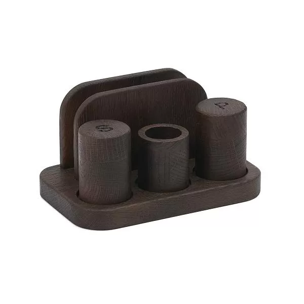 Набор для специй  дуб коричневый 19,5х12 см