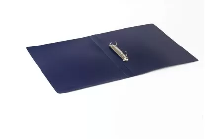 Папка на 2 кольцах BRAUBERG Office, 25мм, синяя, до 170 листов