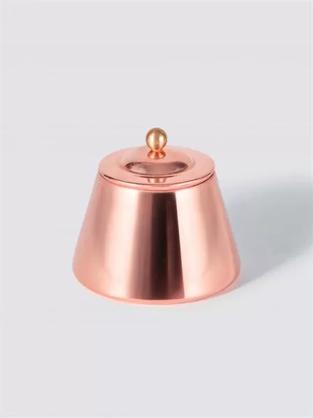 Сахарница с крышкой «Купер Плюс», медная с лужением внутри, полированная, 9х8,5 см