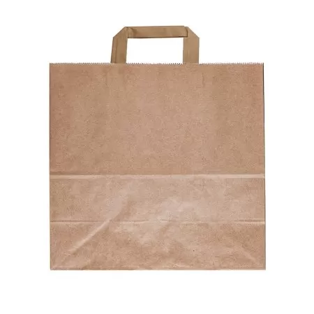 Пакет крафт ПЛОСКАЯ ручка 320*200*220мм/1/300